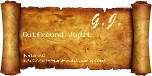 Gutfreund Judit névjegykártya
